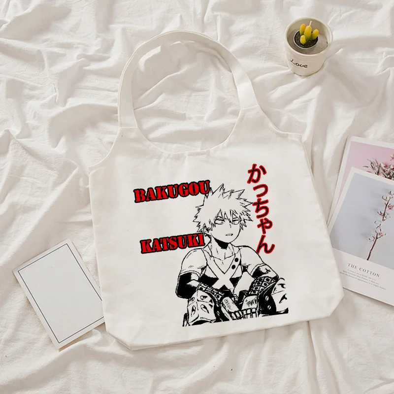 My Hero Academia shopping Bag bag manga Graphic Canvas Shoulder Bag Female Ulzzang Grunge Tote Shopper Bag anime bag Harajuku 