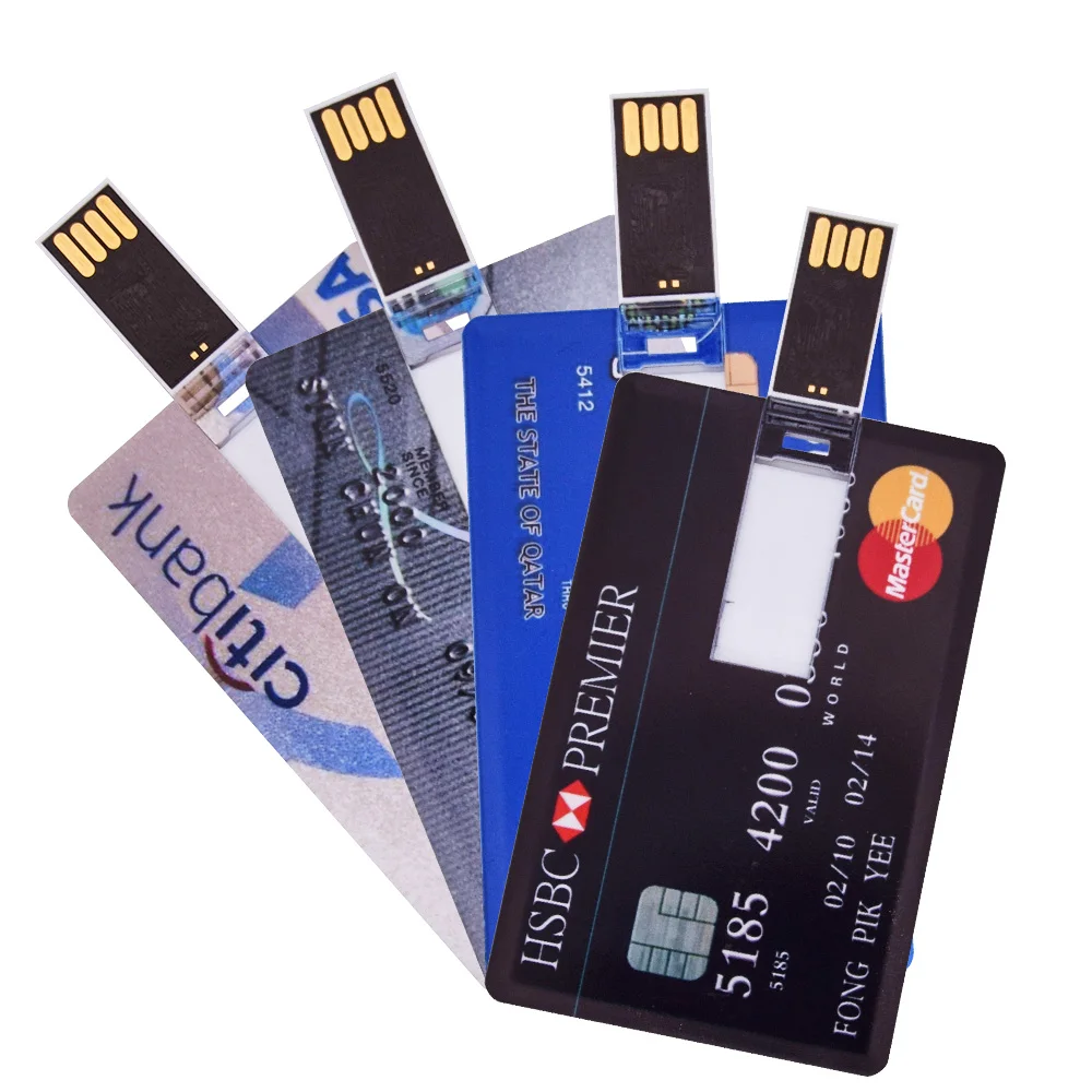 Credit Card Model 16GB 8GB USB 2.0 Flash Drive Memory Waterproof Stick Card Lot 