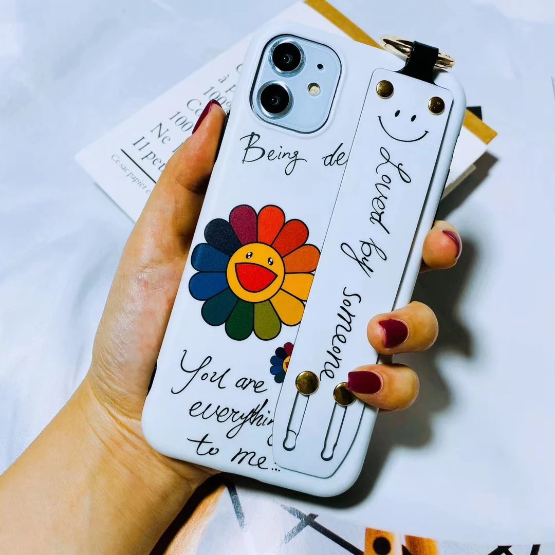 Cute Lovely KAIKAI KIKI Sun Flowers Soft Phone Case For Iphone 12Pro 12 mini 11 Pro Max 7 8 Plus 13 IPhone XS MAX XR Cover | Мобильные