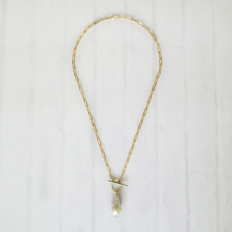 Peri'sBox Золотое колье в стиле бохо маленькое жемчужное ожерелье в стиле барокко подлинное пресноводное жемчужное ожерелье для женщин Уникальный