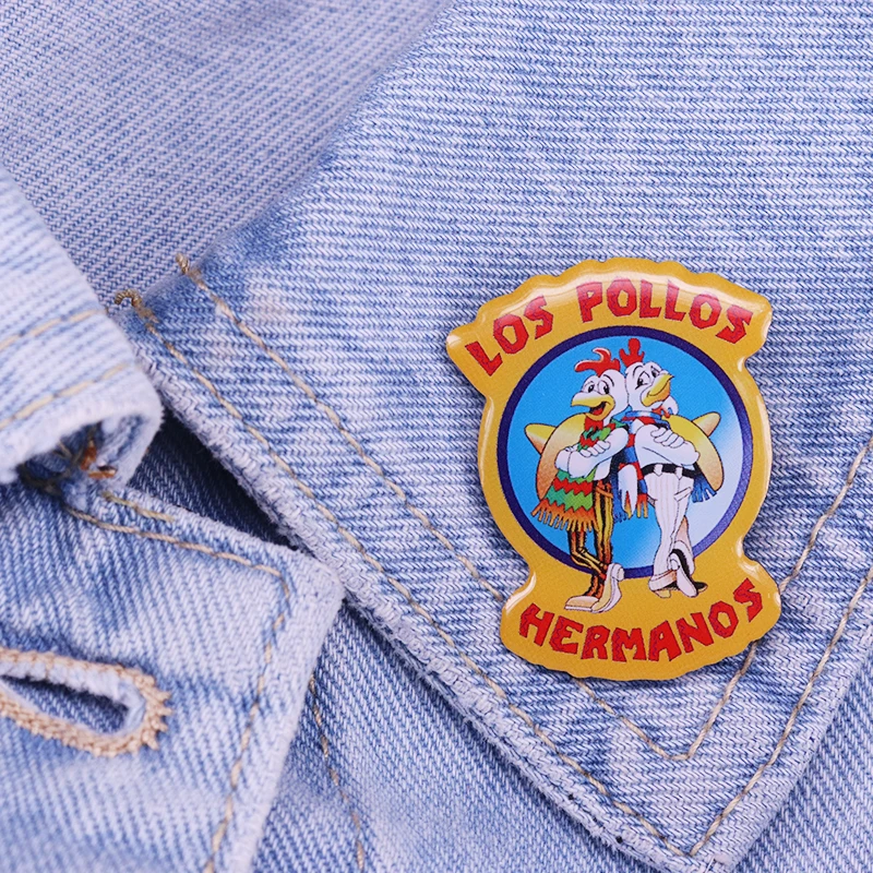 Брошь во все тяжкие Los Pollos Hermanos забавная куриная булавка тематические украшения