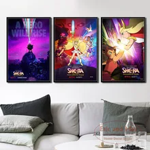 Serie de TV de dibujos animados She-ra, carteles de pintura en lienzo e impresiones, cuadros de pared para sala de estar, póster Vintage, decoración decorativa para el hogar