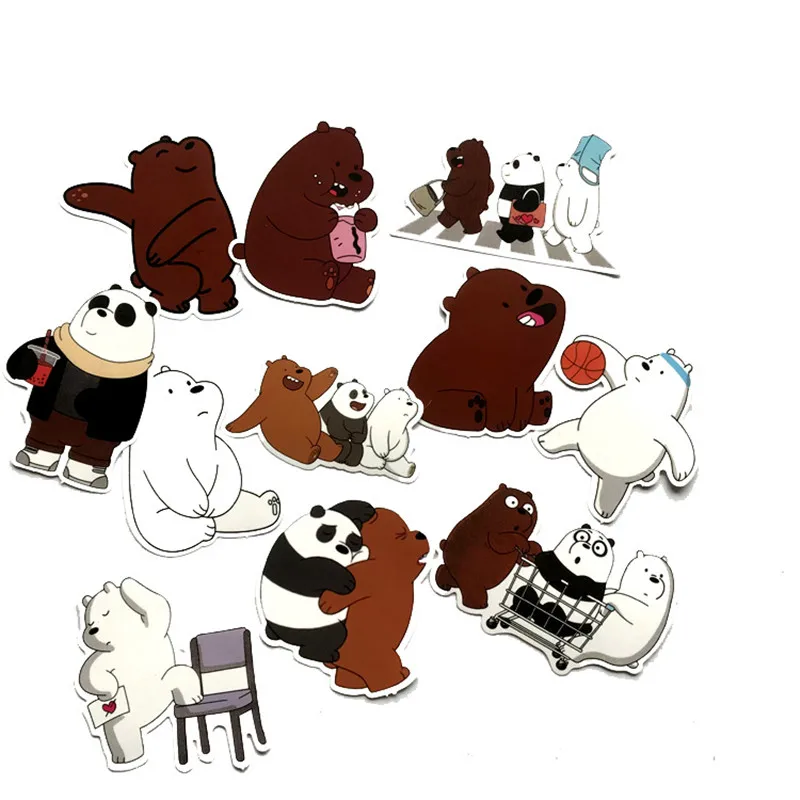 42 шт Американский мультфильм мы вся правда о медведях голый медведь чемодан