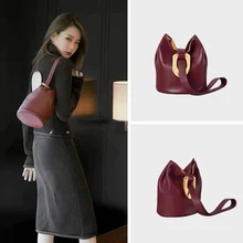 Сумка-капелька из натуральной кожи, известный бренд, дизайнерская маленькая сумка-ведро с ремешком на петле, сумки на плечо из натуральной кожи