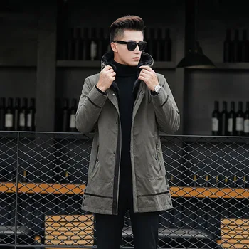

Winter Jacket Men Parka Real Fur Coat Men Natural Rabbit Fur Liner Warm Jackets Parkas Hombre 81P82030 YY310