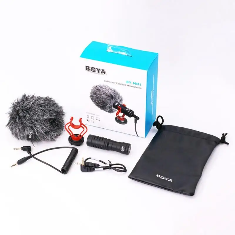 

Microphone Lavalier BoYa BY-M1 MM1 Condenser 3.5mm Audio Video Record Microphone For DSLR Camera Camcorders Recorder Studio Mic