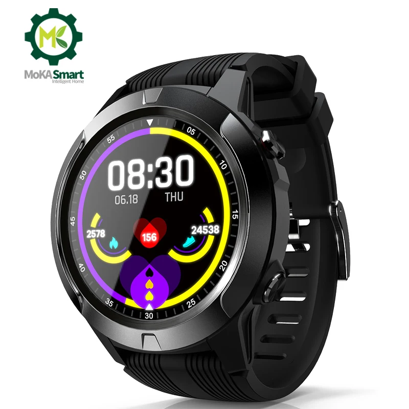 

MOKA Smartwatch GPS fitness tracker SIM card phone watch Heart Rate Blood Pressure IP67 waterproof smart watch android