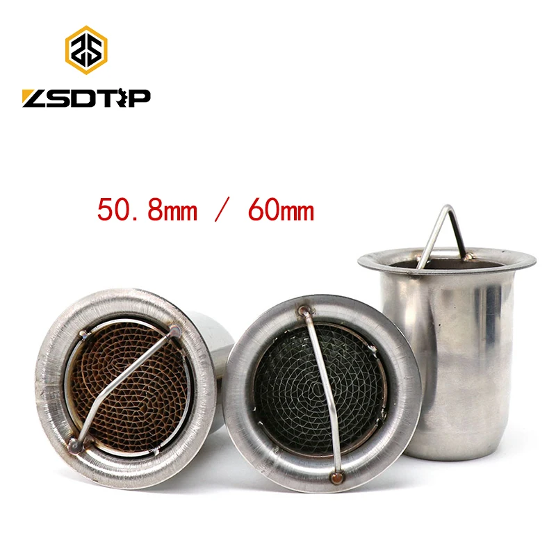 

ZSDTRP For 51mm 60mm Inlet Motorcycle Exhaust Muffler DB Killer Moveable DB Killer Silencer Noise Sound Eliminator