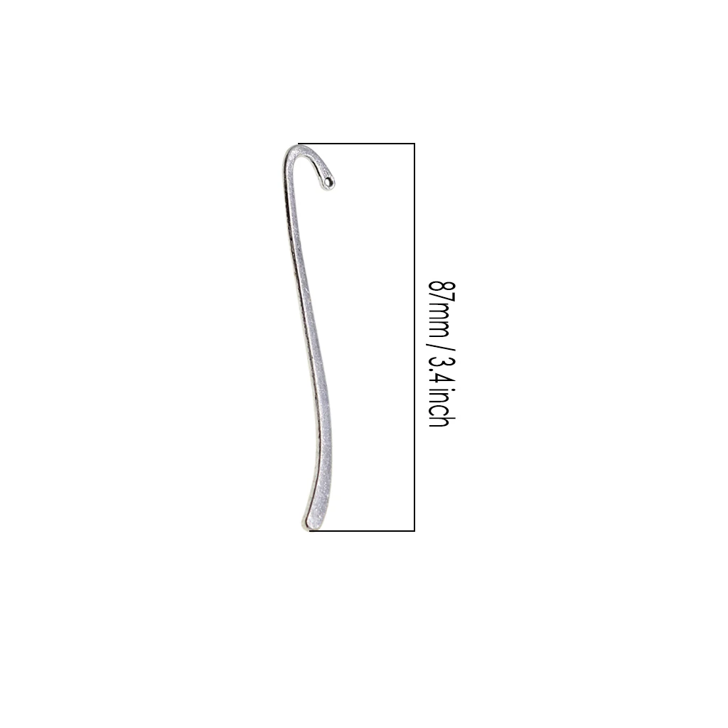 20 Pcs Tibetan silver color Beads Flat Bookmark With Bow Diy Making Jewelry 20 Pcs Tibetan silver color Beads Flat Bookmark With Bow Diy Making Jewelry