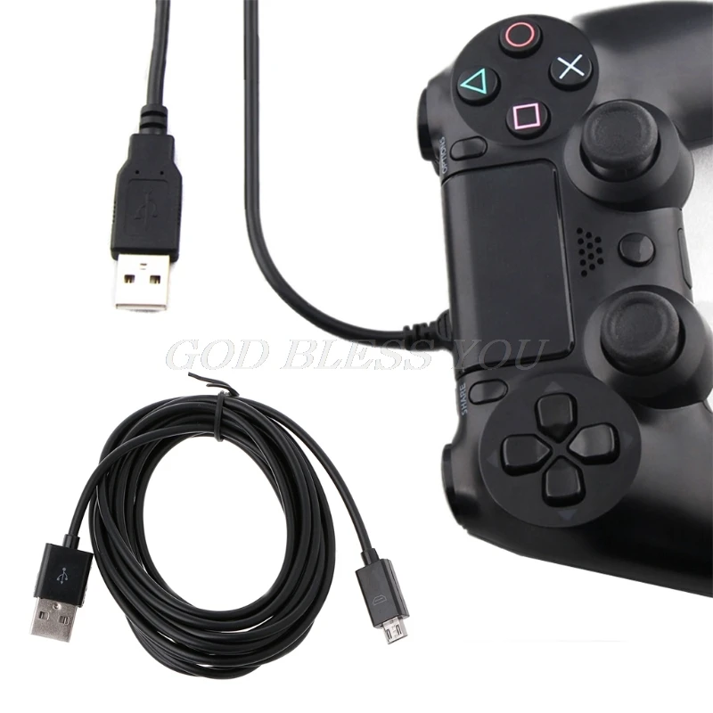 3 Meter Micro USB Charge Charging Power Cable For PS4 1