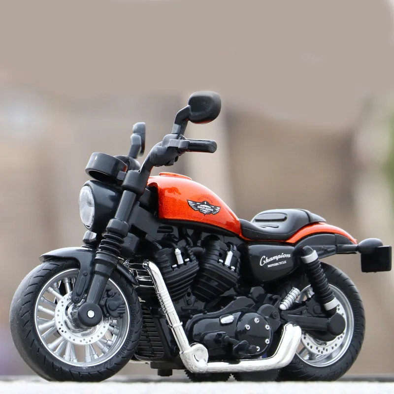 Модель мотоцикла Harley из 1:14 сплава, модель мотоцикла Harley, модель мотоцикла, Классический светильник, музыкальная игрушка