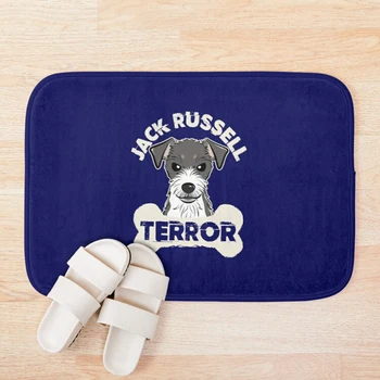 

Jack Russell Terrier Terror Funny Dog Pet Animals Black & White Bath Mat
