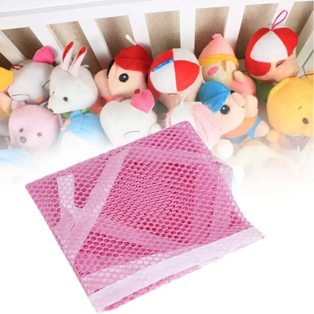 Детская комната игрушки мягкие животные игрушки сетка-гамак организовать держатель для хранения - Цвет: Розовый