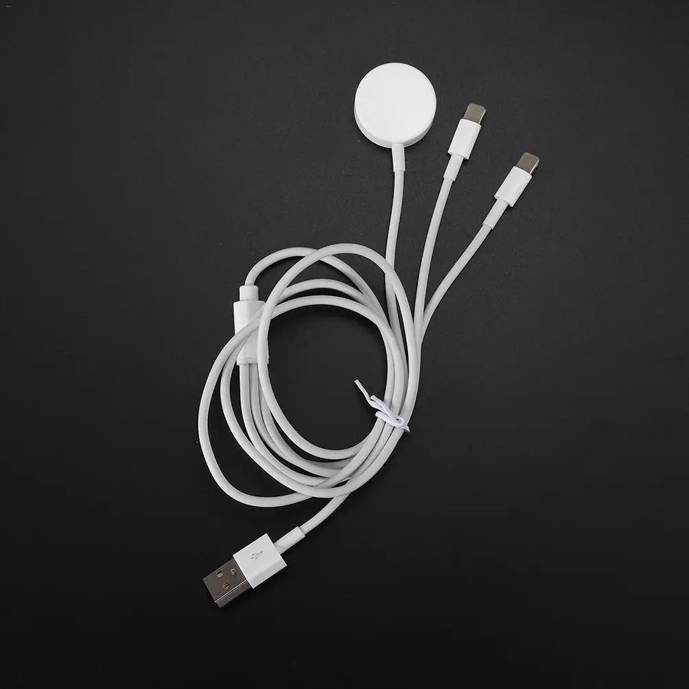 

3 in 1 Wireless Fast Charger with Mobile Phone Charging Cable for iPhone Apple Watch iWatch Series 1 2 3 4