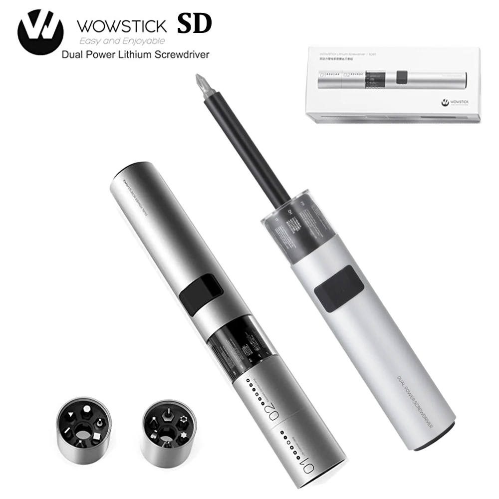 Миниатюрная электрическая отвертка Wowstick 1p/SD с крутящим моментом 0 3 Н · м 18 насадок