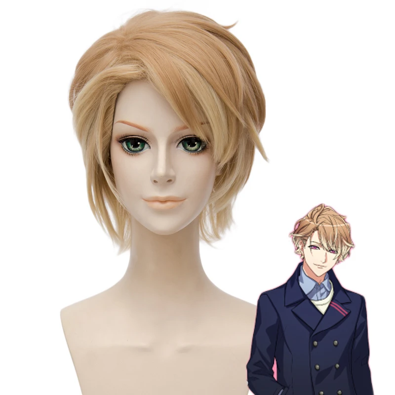 

New Hand Tour A3! Chigasaki Itaru Cosplay Wig Short Linen Heat Resistant Synthetic Hair Halloween Carnival Party Costume Wigs