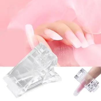 

5pcs Transparent Crystal Nail Clips Plastic Nail Art Art Nail Fixed Accessories Extension Multi-functional Nail Clips Clips R0G3