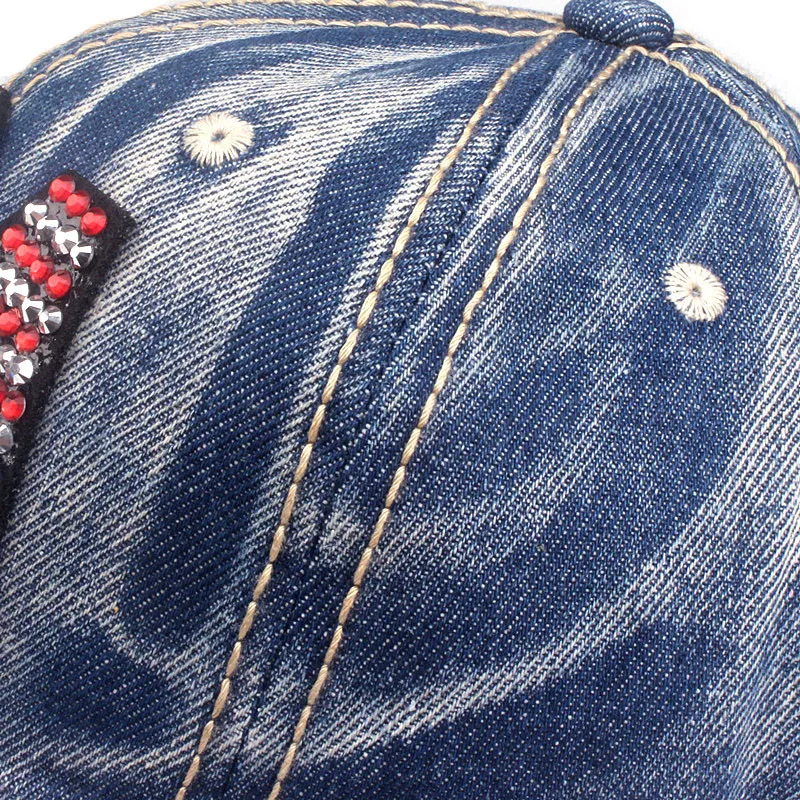 Xthree американский флаг США бейсболка для мужчин Snapback шляпа Женская буква из стразов бейсболка джинсовая Bone Trucker Gorras