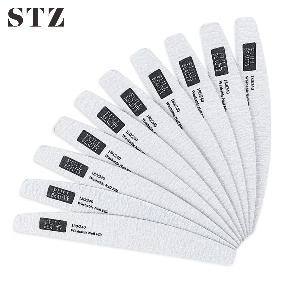 

10pcs Wooden Nail Files Grey Buffer Block Set Washable Sanding Polishing Manicure Pedicure Professional Nail File Tools #1577