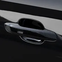 Углеродное волокно, цветной стиль для Audi Q5, наружные дверные ручки, рамка, декоративная накладка, наклейки, наружные, модифицированные