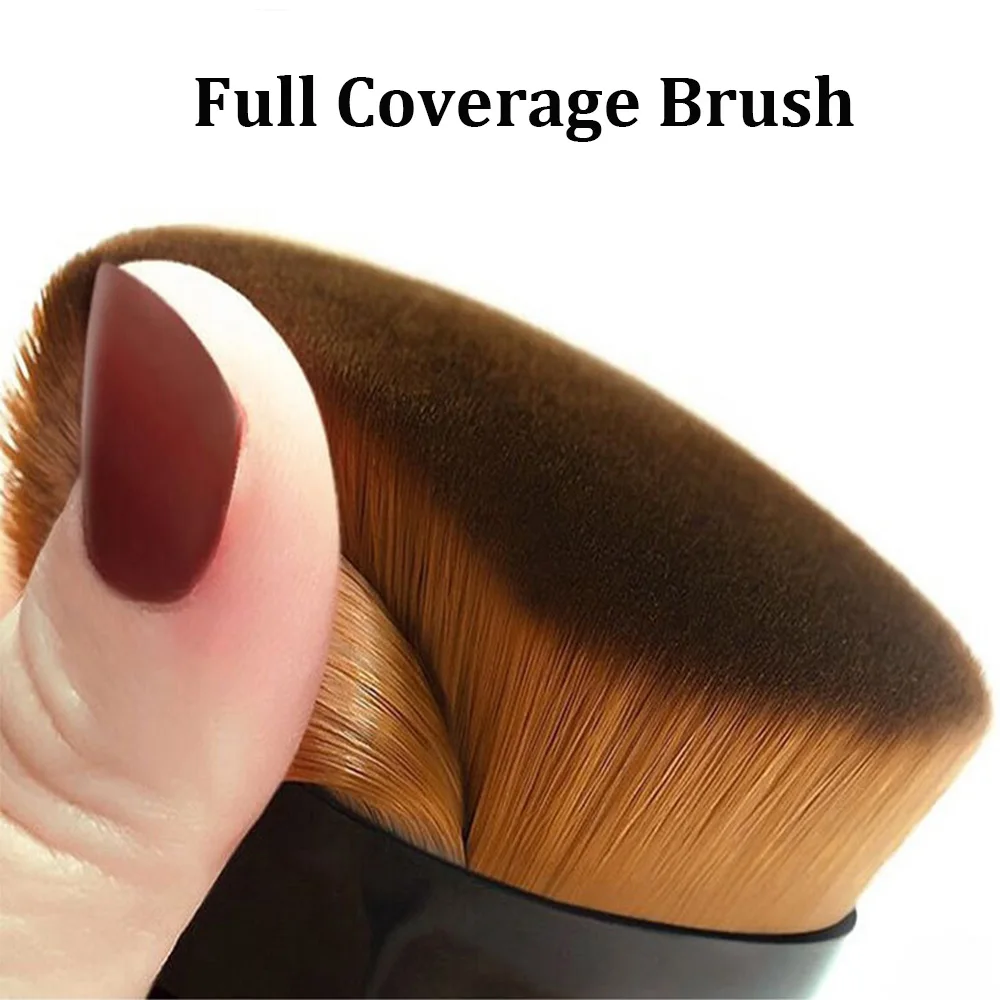 Foundation Makeup Brushes Petal-Shaped Flat Top Kabuki Brush for Blending Liquid Cream or Flawless Powder Cosmetics Tool