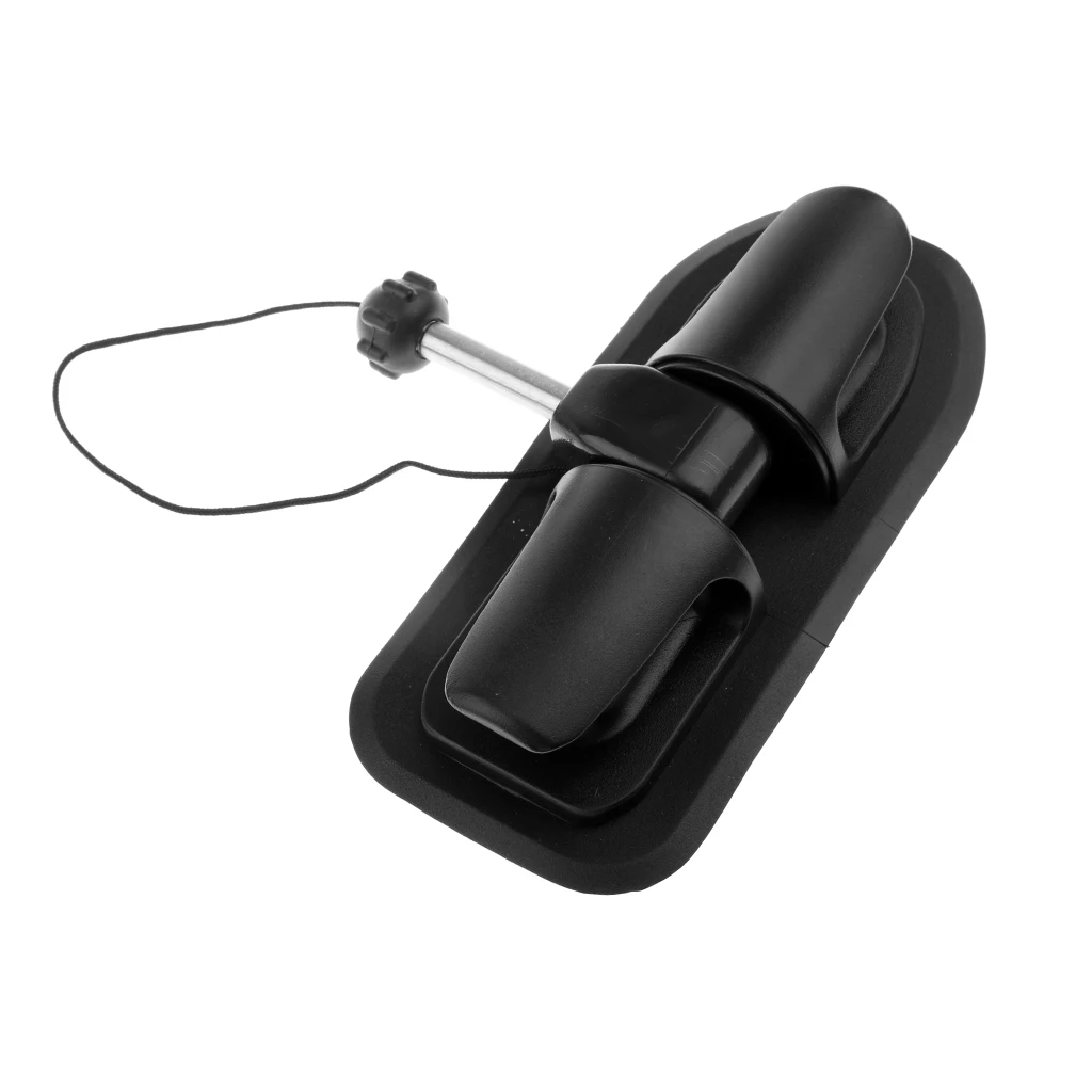 2 Piece Deluxe PVC Oar Lock Patch Grey Black For Inflatable Boat Raft Dinghy