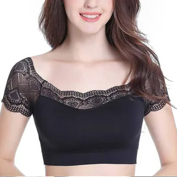 

Lingerie Women Sexy Bra Solid Lace Padded Push Up Bra Seamless Vest bralette mujer brasieres para mujer soutien gorge femme #H