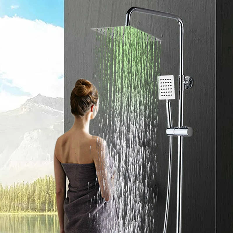 de jouwe Zenuwinzinking Ontevreden 240X360mm G1/2 Led Top Douchekop Rvs Led Hydro elektrische Showe Nozzle  Badkamer Supply|Douchekop| - AliExpress