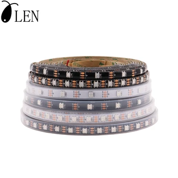 

WS2812B Smart RGB Led Strip,WS2812 30/60/74/96/144Pixels/Leds/m Led Light White/Black PCB Waterproof IP30/65/67 DC5V