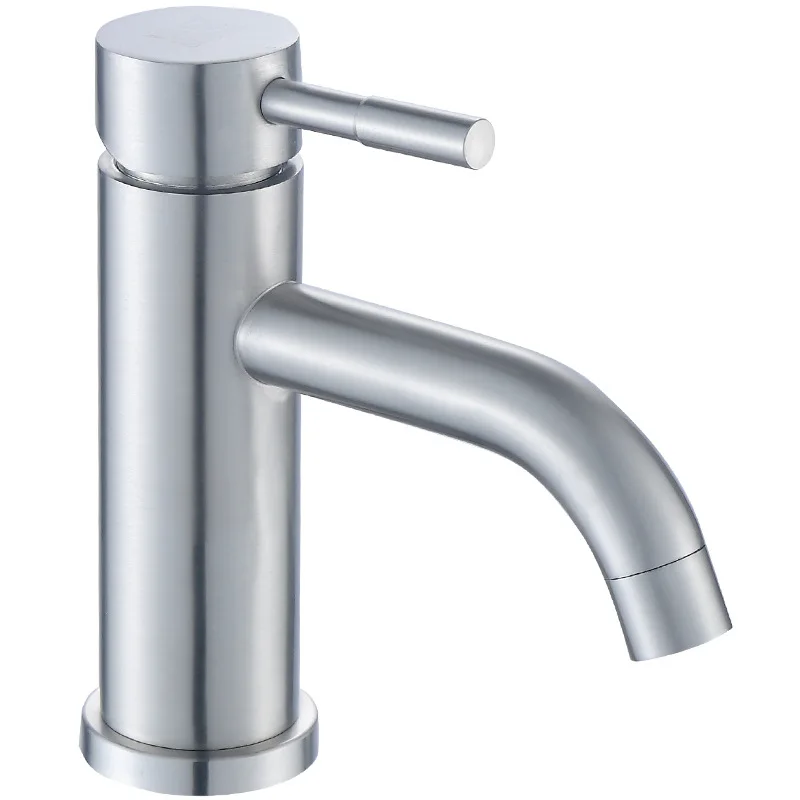 

304 Stainless Steel Cold Basin Faucet Household Single Bore Tap Wash Basin Table Basin Toilet