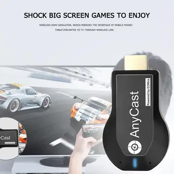 

Anycast M2 Plus HDMI TV Stick WiFi Display Dongle Receiver for iOS, Android, MacOS, Windows8.1/10 5V 2A DDR1Gbit 65x38x11mm