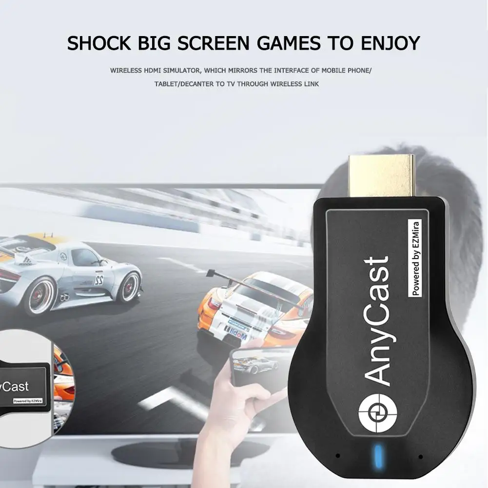Mirascreen M2 плюс HDMI ТВ палка Wi Fi Дисплей приемник для док станции iOS Android MacOS Windows8.1/10 5V 2A