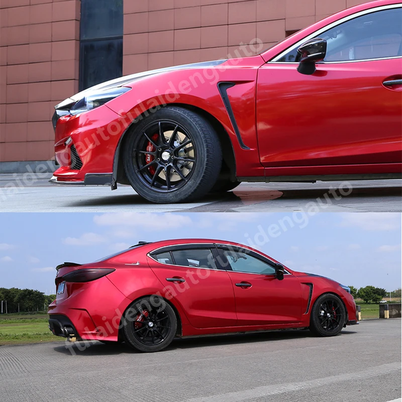 Широкий крыло вспышки обвес колесная арка для Mazda 3 Axela- широкий корпус крыло Колеса хорошая отделка молдинг ремонт аксессуары