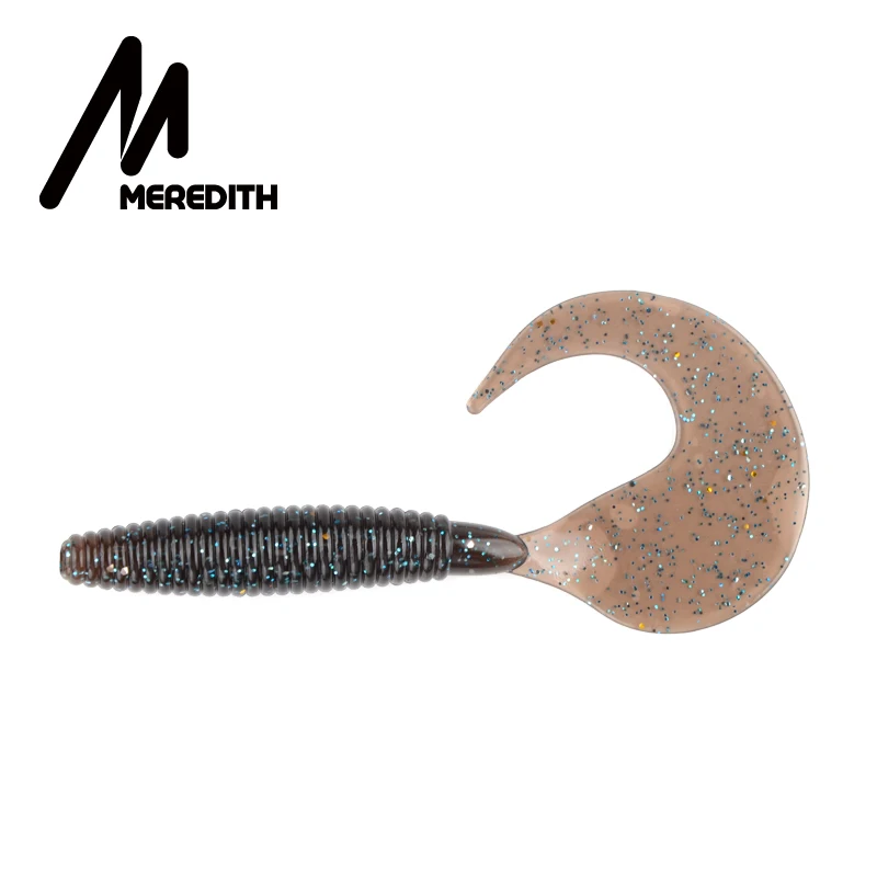 MEREDITH 90 мм Grub искусственные рыболовные приманки 10 шт. 4,4 г мягкие наживки для рыбы Хищник снасти червь воблеры мягкие приманки - Цвет: N