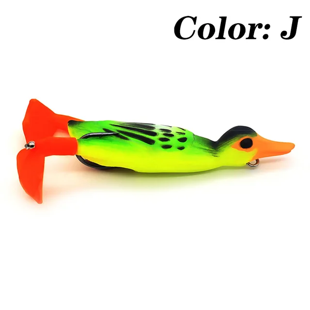 1Pcs Double Propeller Flipper Duck Fishing Lures Ducking Frog Soft Bait 9.5cm 11.2g 3D Eyes Artificial Swimbait Day Bass Tackle J