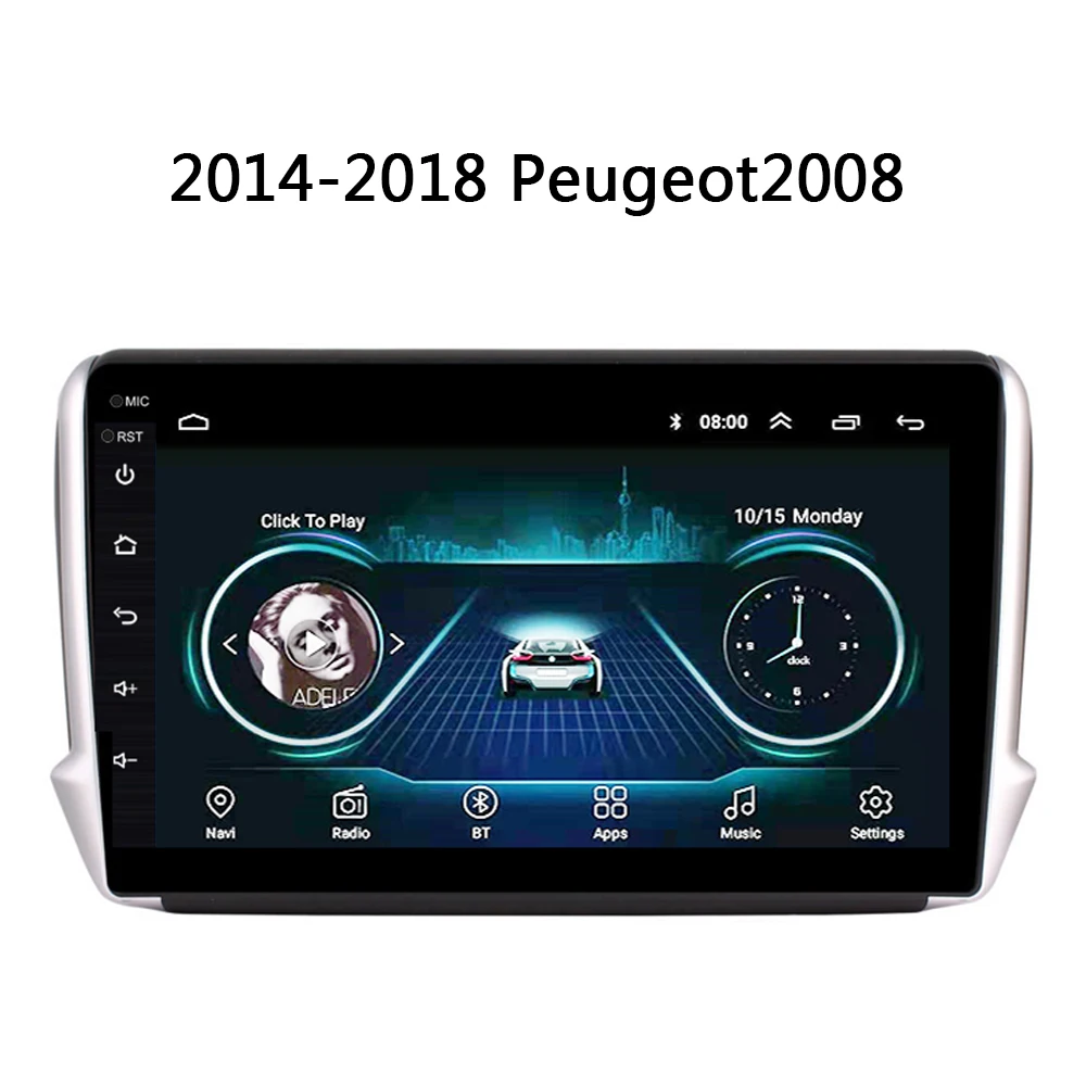 

Android 8.1 10inch Multimedia-player Car Radio For Peugeot 2008 2014-2018 Navigation Player with Radio Bluetooth Mirror Link
