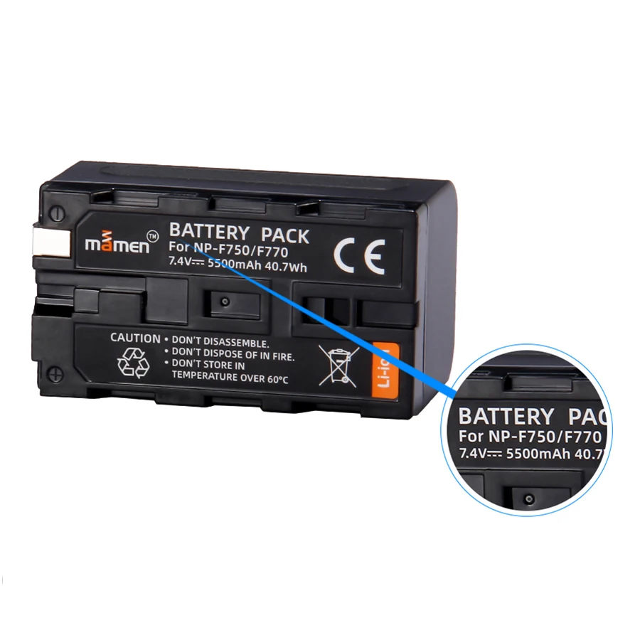 Mamen 5500mAh NP-F770 NP-F750 NP F770 np f750 NPF770 батарея для цифровой камеры+ одно зарядное устройство для sony V30 TRV35 CCD-SC55 SC65