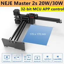 Neje mestre 2s 20w máquina de corte gravação a laser desktop gravador a laser cortador impressora cnc roteador controle app versão atualizada