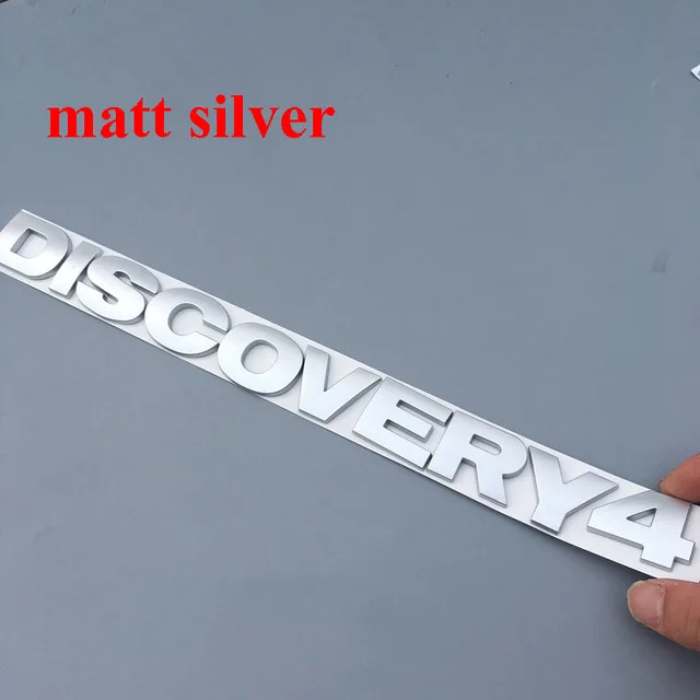 matte silver Trunk Круглый шрифт буквы эмблема значок специально для обнаружения 4 стайлинга автомобилей переоборудование капота и задний багажник письмо логотип наклейка 6 цветов - Цвет: matte silver Trunk