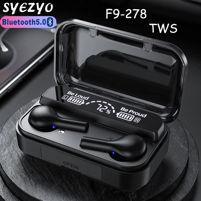 F9-278 наушники-вкладыши TWS Bluetooth наушники Беспроводной музыка стерео гарнитура с