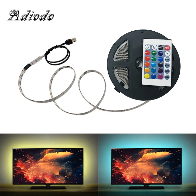 

USB LED Strip lamp 2835SMD DC5V Flexible LED light Tape Ribbon 1M 2M 3M 4M 5M HDTV TV Desktop Screen Backlight Bias lighting