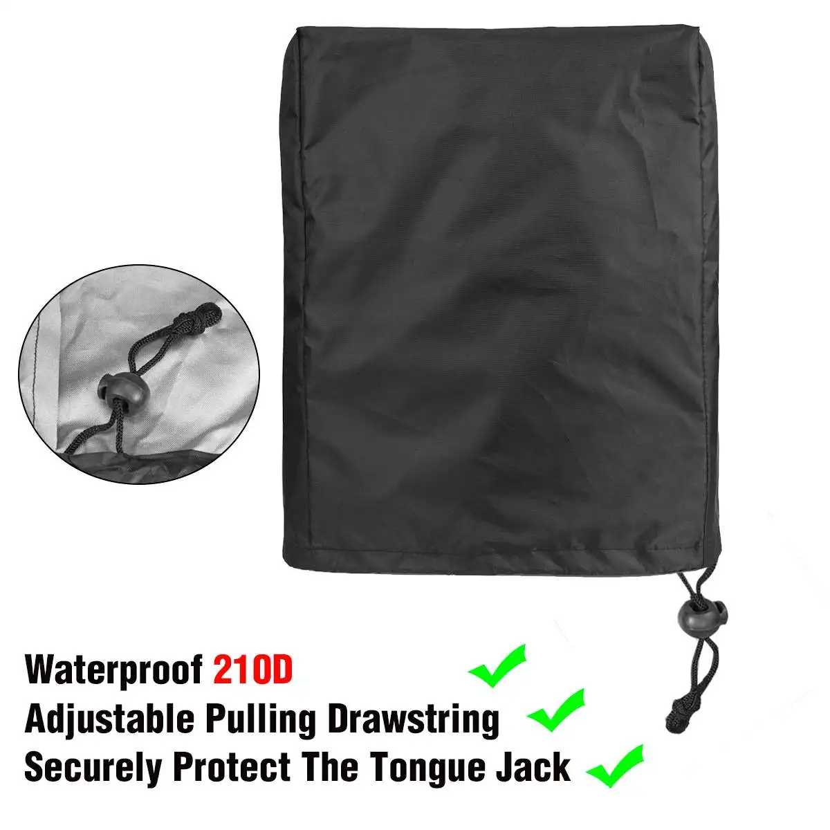 Automotive Trailer RV Electric Tongue Jack Protective Cover Outdoor