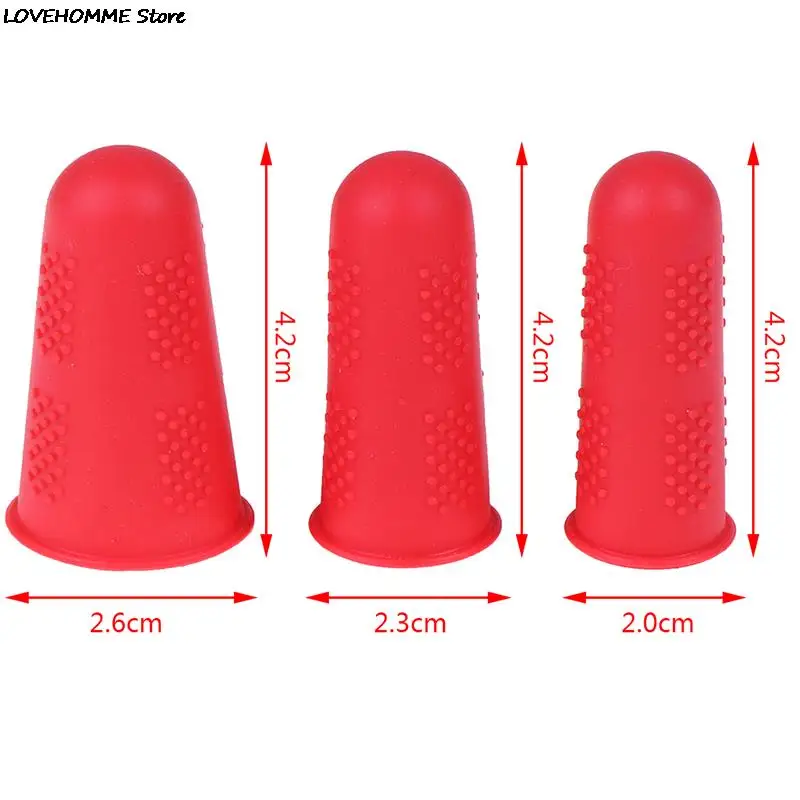 3pcs/set Silicone Finger Protector Sleeve Cover Anti-cut Heat Resistant Anti-slip Fingers Cover For Cooking Kitchen Tools