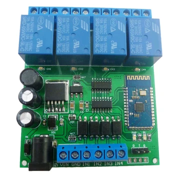 

DC 5V 9V 12V 24V 4CH Bluetooth Relay Android App Wireless Remote Controller for Smart Home Motor LED Car Access Control System