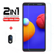 2in1 para samsung a01 núcleo de vidro temperado para galaxy a01 a 01 núcleo a01core protetor de tela proteção lente da câmera vidro 5.3