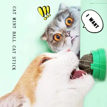 

Catnip Toys Rotating Catnip Ball Pet Mint Leaf Cat Catnip Treat Ball Cleaning Teeth Edible Toy Help Digestion Puzzle Catnip Ball