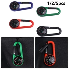 1/2/5 шт. мини компас брелок многофункциональный Портативный Пеший туризм кемпинг на открытом воздухе практическое руководство карабин навигации пряжка