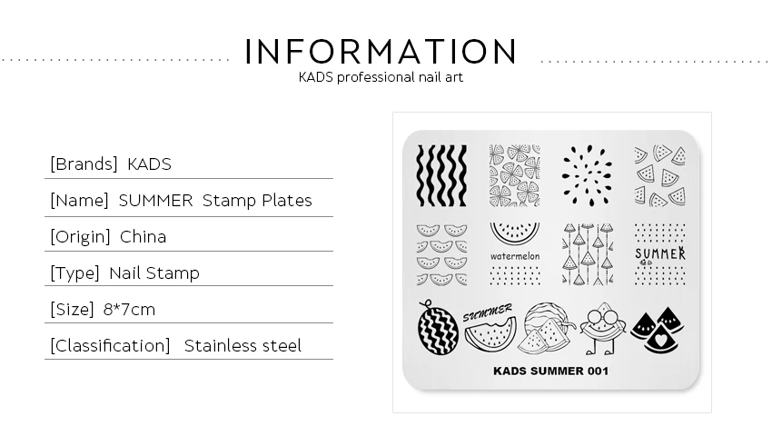 KADS пластины для стемпинга ногтей Летняя тема Фламинго листья Перепечатка Маникюр шаблоны для стемпинга трафарет для нейл-арта штамп
