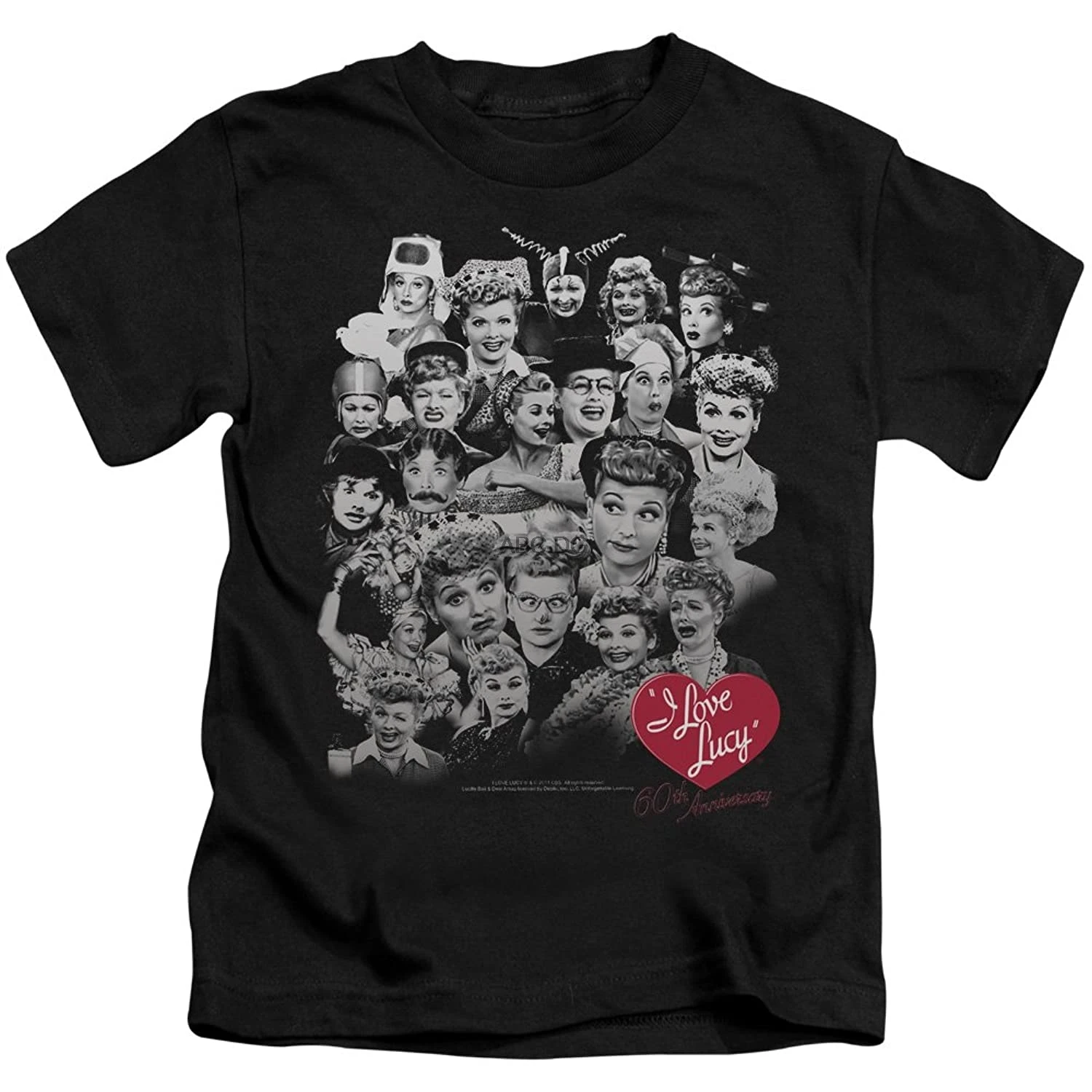 С надписью I Love Lucy Молодежные 60 лет Веселая Футболка | Мужская одежда
