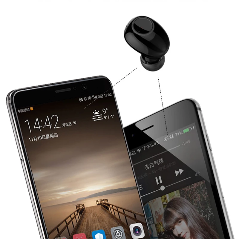 NVAHVA 10 часов Музыка Время Bluetooth вкладыши беспроводные наушники mi ni гарнитура для iPhone Xiao mi Android Сотовые телефоны ТВ ПК вождение автомобиля
